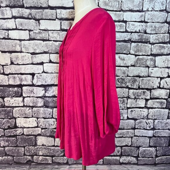 Dressbarn Pink Gauzy Fabric Blouse Size 2X - Picture 3 of 8